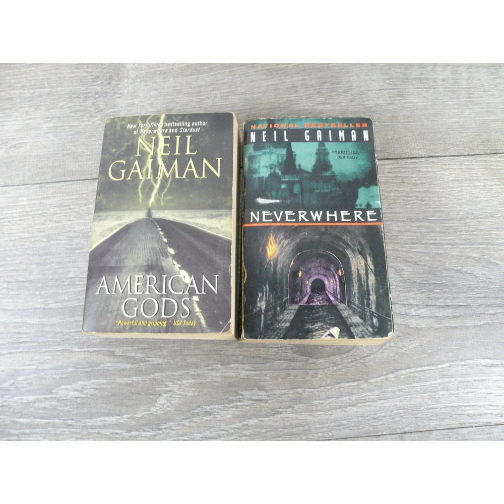 Neil Gaiman Lot: American Gods & Neverwhere Paperback Books Fantasy Fiction